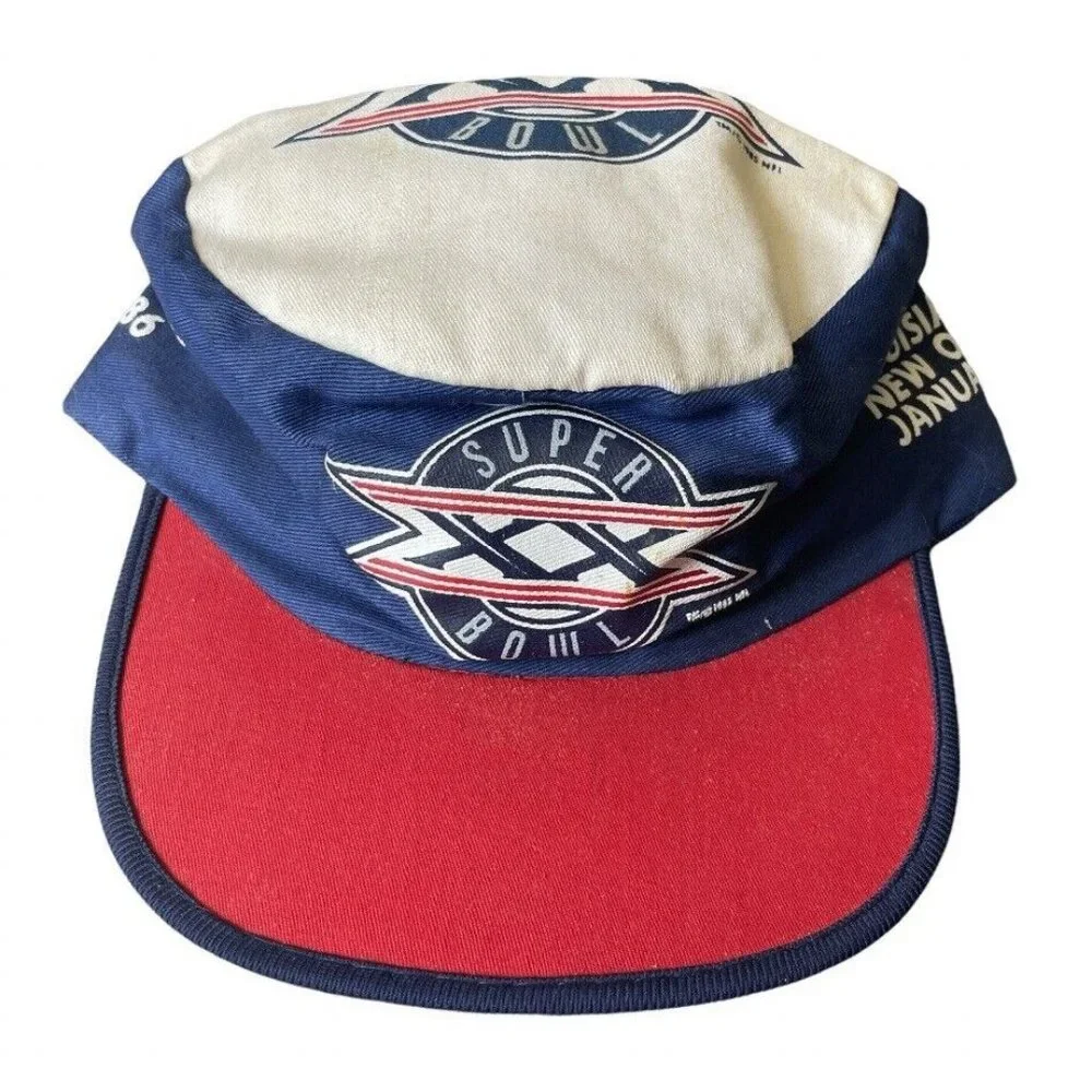 Super Bowl XX 1985 NFL Painters Hat Cap Vintage Stretch Adjustable Men RARE